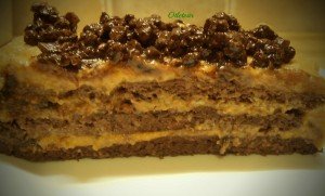 A süti keresztapja Levi lett, neki jutott eszébe ez a találó név, hiszen a szép sötétbarna-sárga csíkos megjelenése, pont úgy fest, mint Tigris a Micimackóból. Tigris szelet melegfénnyel